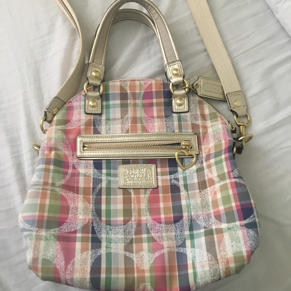 Daisy Madras Foldover Crossbody - Coach Bag